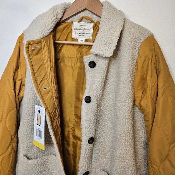 Weatherproof Vintage Ladies' Quilted Mixed Media Jacket / Yellow / Small / New - Picture 4 of 8